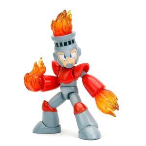 Mega Man 4" Fire Man Action Figure, Toys for Kids and Adults